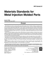 MPIF Standard 35 - Injection Molded