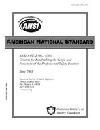 ASSE Z590.2-2003 (R2012)