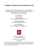 Tungsten, Refractory &amp; Hardmetals VII Conference Proceedings-2008