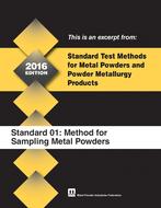 Standard Test Method 01: Method for Sampling Metal Powders